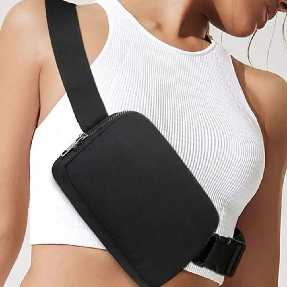 3for$20 1pc Solid Color Waist Bag With Adjustable Strap, Waterproof Bag